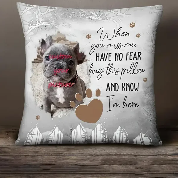 Pluche fotokussen "Know I`m here"