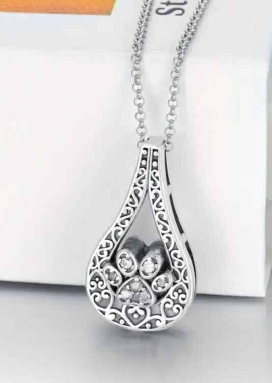 Katten pootafdruk Urn hanger