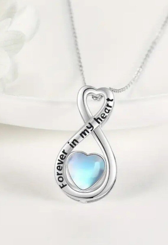 Urnbedel Hart Maansteen "Forever in my heart"