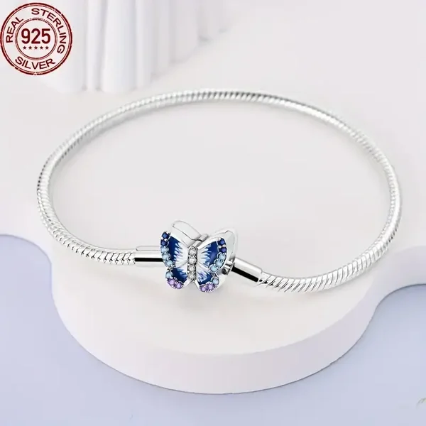 Bedel armband & Blauwe Vlinder