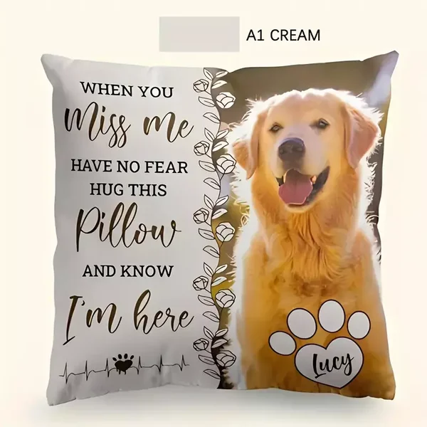 Pluche huisdier fotokussen "Know i`m here"