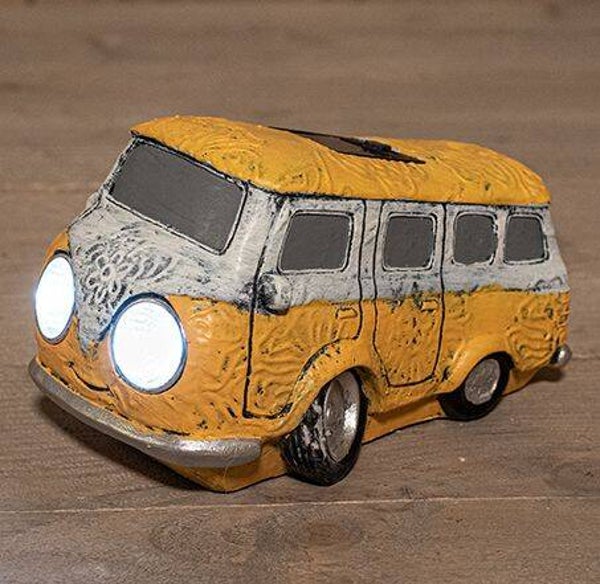 SOLAR VW BUS GEEL 15,5X9CM
