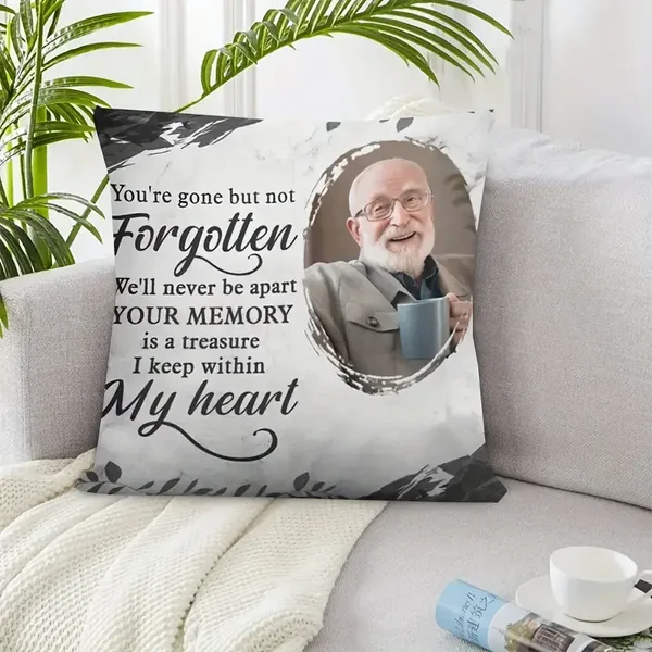 Pluche fotokussen "Gone but not fotgotten"