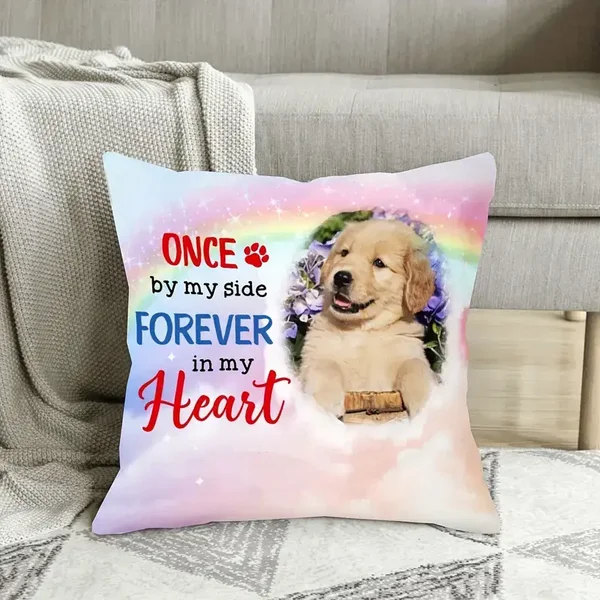 Pluche fotokussen "once by my side"