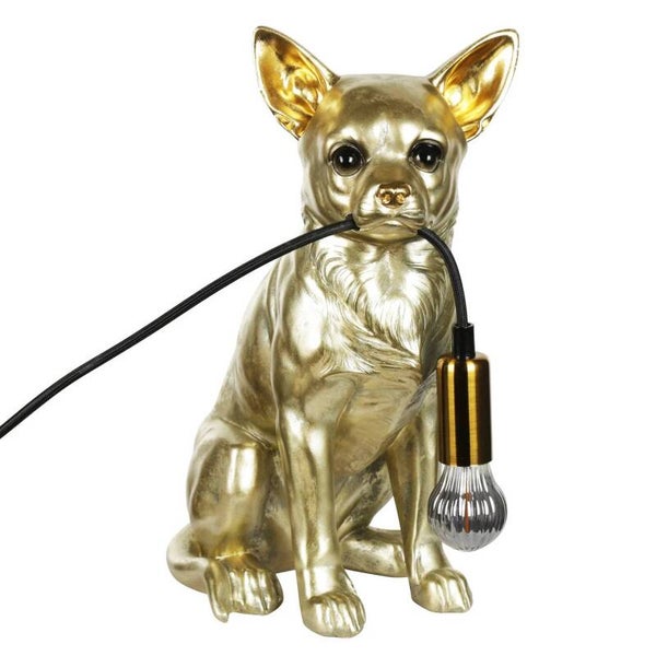Gouden Chihuahua-lamp