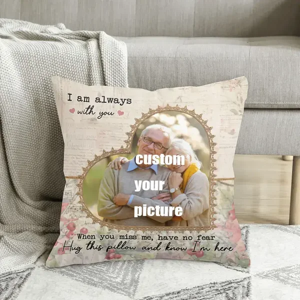 Pluche fotokussen "I am always with you"