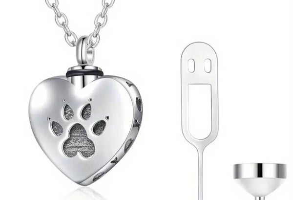 Urn ketting hanger "poot afdruk"