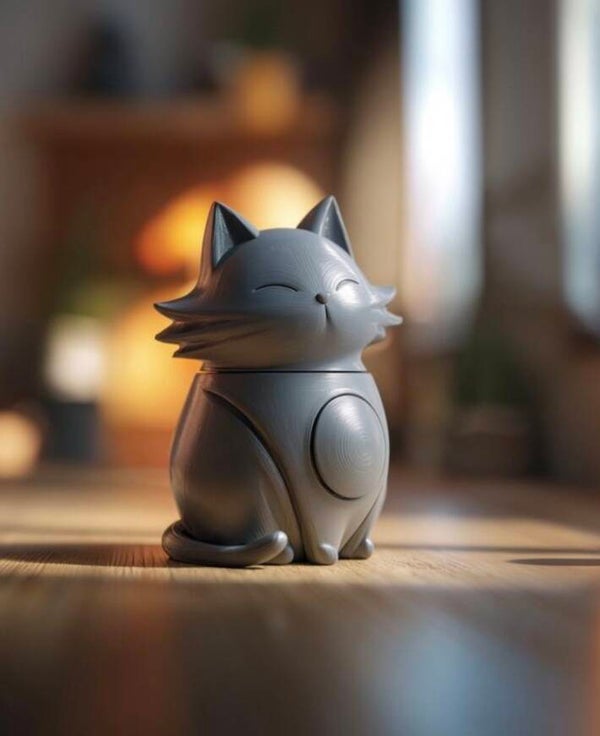 3D Herdenkingsurn slapende kat