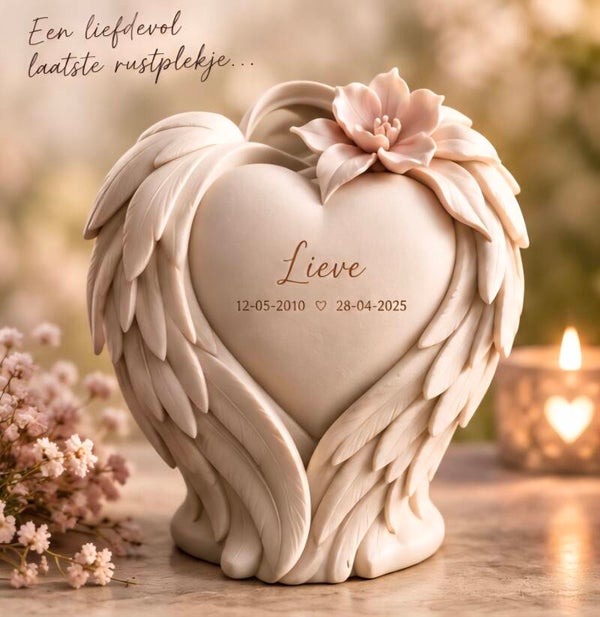Urn gevleugeld hart