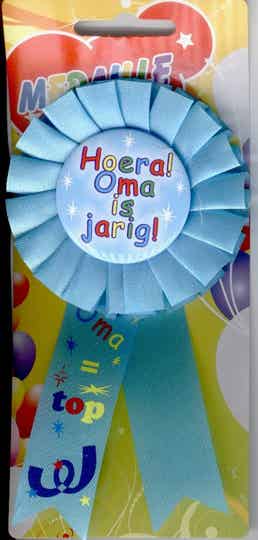 Medaille/Rozet Hoera Oma is Jarig