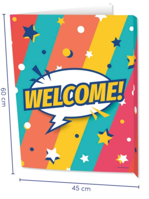 Raambord Uithangbord Window Sign Hooray Welcome