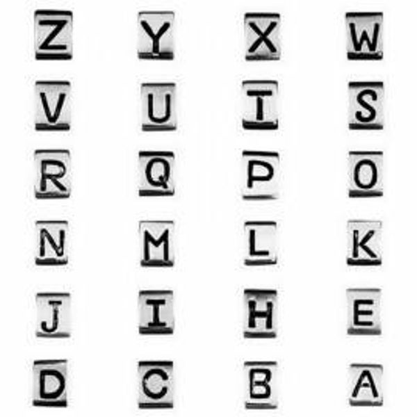 Verzilverde Letter Bedel  I