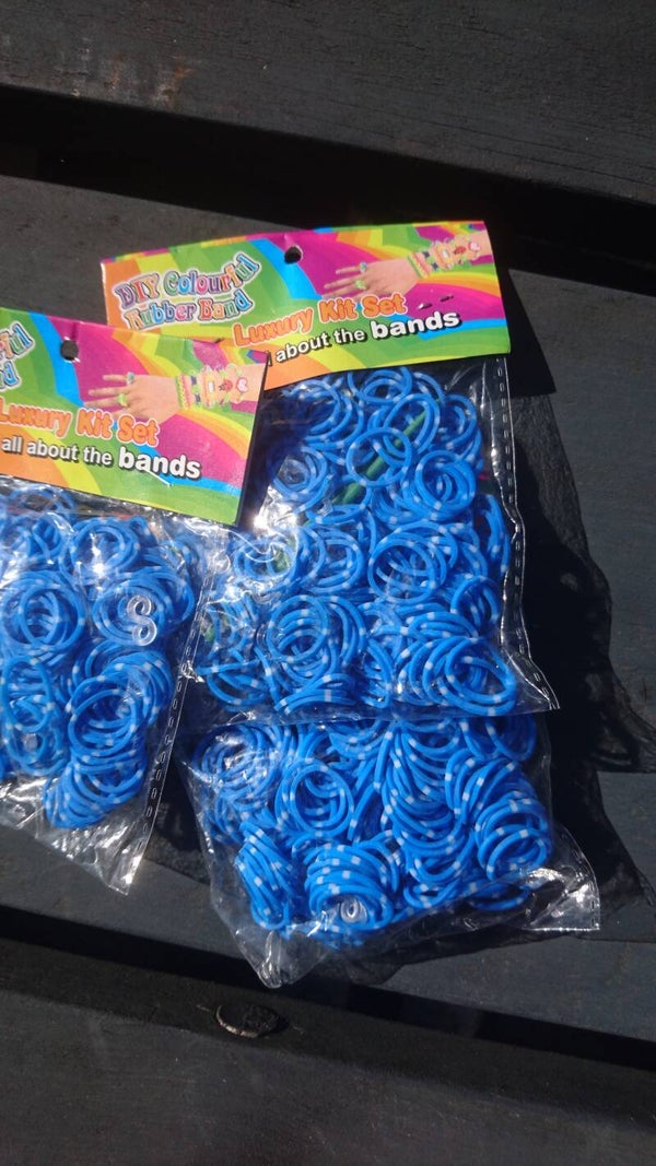 Loombands Blauw-Wit