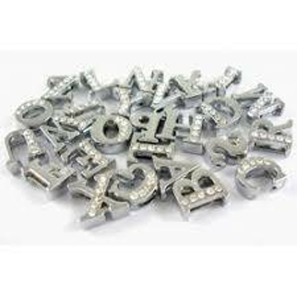 Half Strass Alfabet Schuivers/Sliders  Z