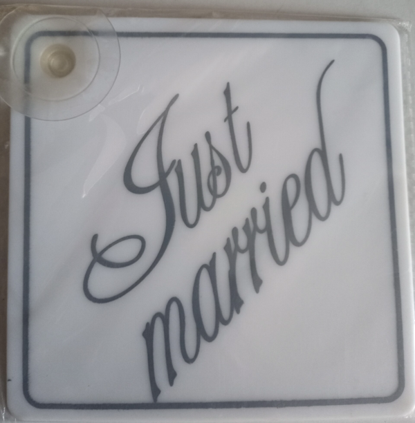 Autobordje Just Married