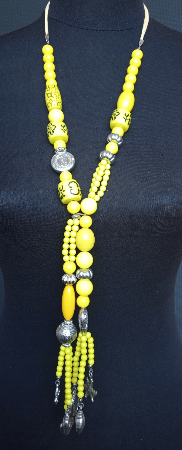 Fantasie Collier Butterfly Geel