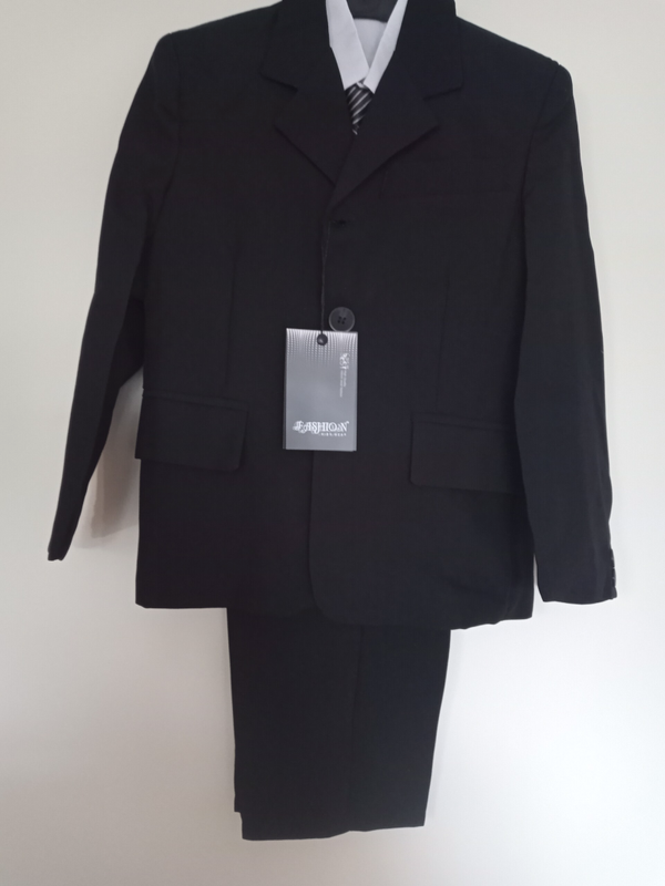 Zwarte 3 delig Kinder Kostuum 122-128