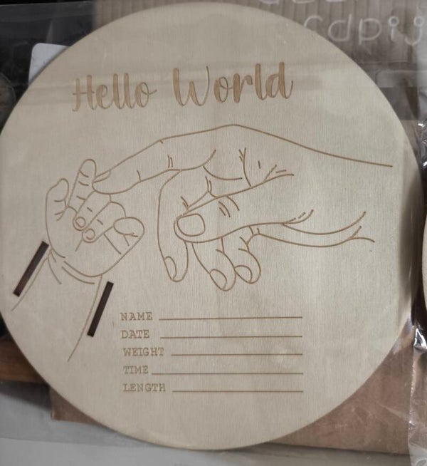 Gepersonaliseerde Geboorte bordje/houten plaque