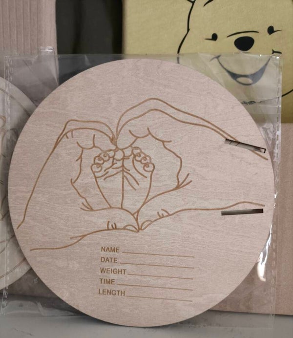Gepersonaliseerde Geboorte bordje/houten plaque