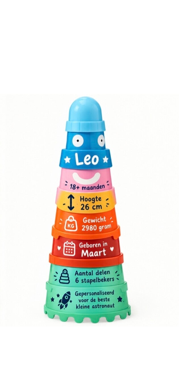 Gepersonaliseerde stapeltoren/blokkentoren