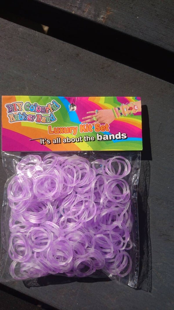 Loombands Paars-Wit
