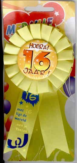 Medaille/Rozet Hoera 16 jaar