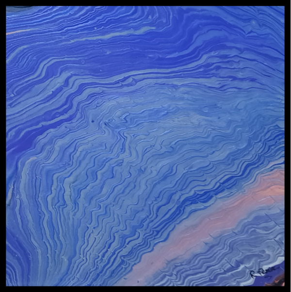 Tableau pouring P 119 30 X 30 CM