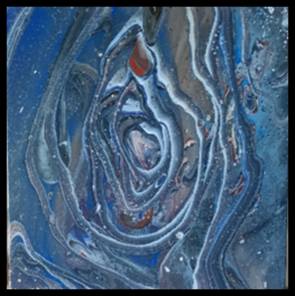 Tableau "POURING" 30 X 30 CM 3D