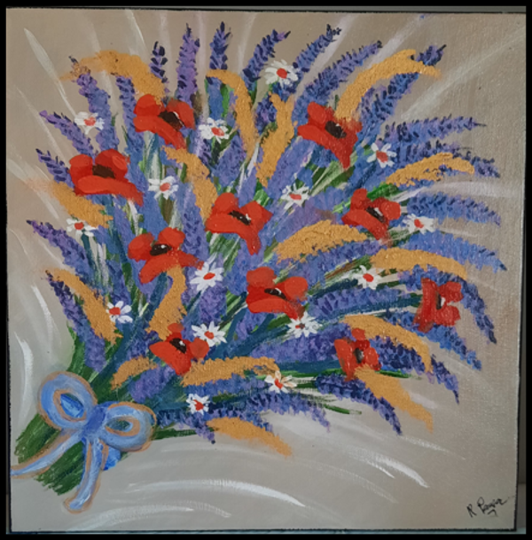 Bouquet épis d'or 40 X 40 CM