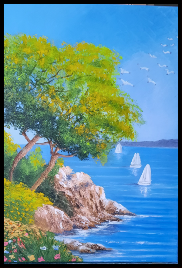 La calanque N° 5 50 X 70 CM