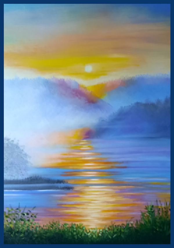 Tableau " Le jour se lève" 50 X 70 CM