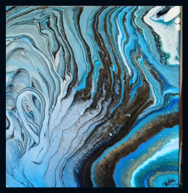 POURING 5 40 X 40 CM