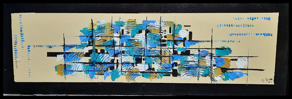 Abstrait Turquoise 60 X 20 CM