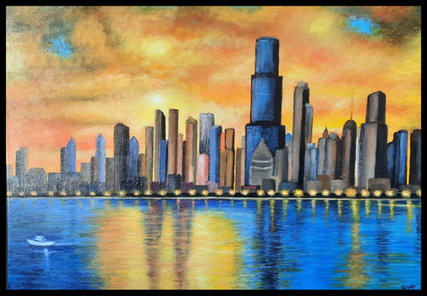 Tableau "CHICAGO" 70 X 50 CM