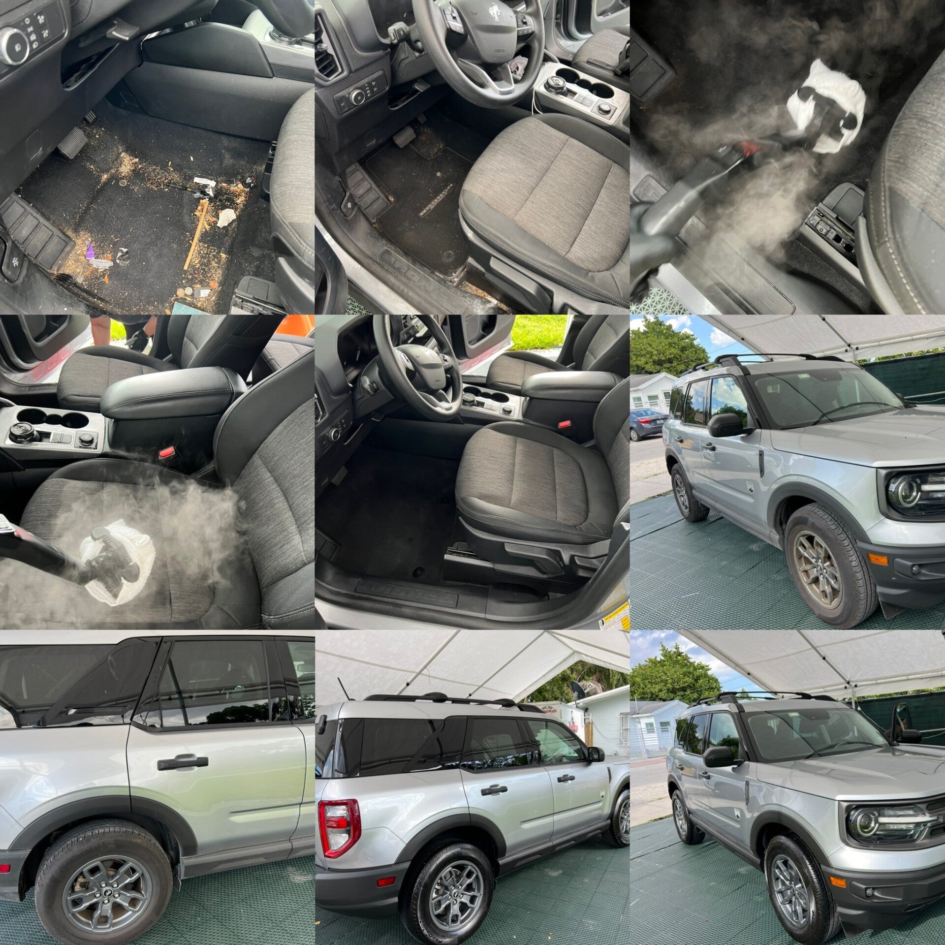Deep interior cleaning and exterior detailing on a Ford Bronco by Xtreme Pro Detailers