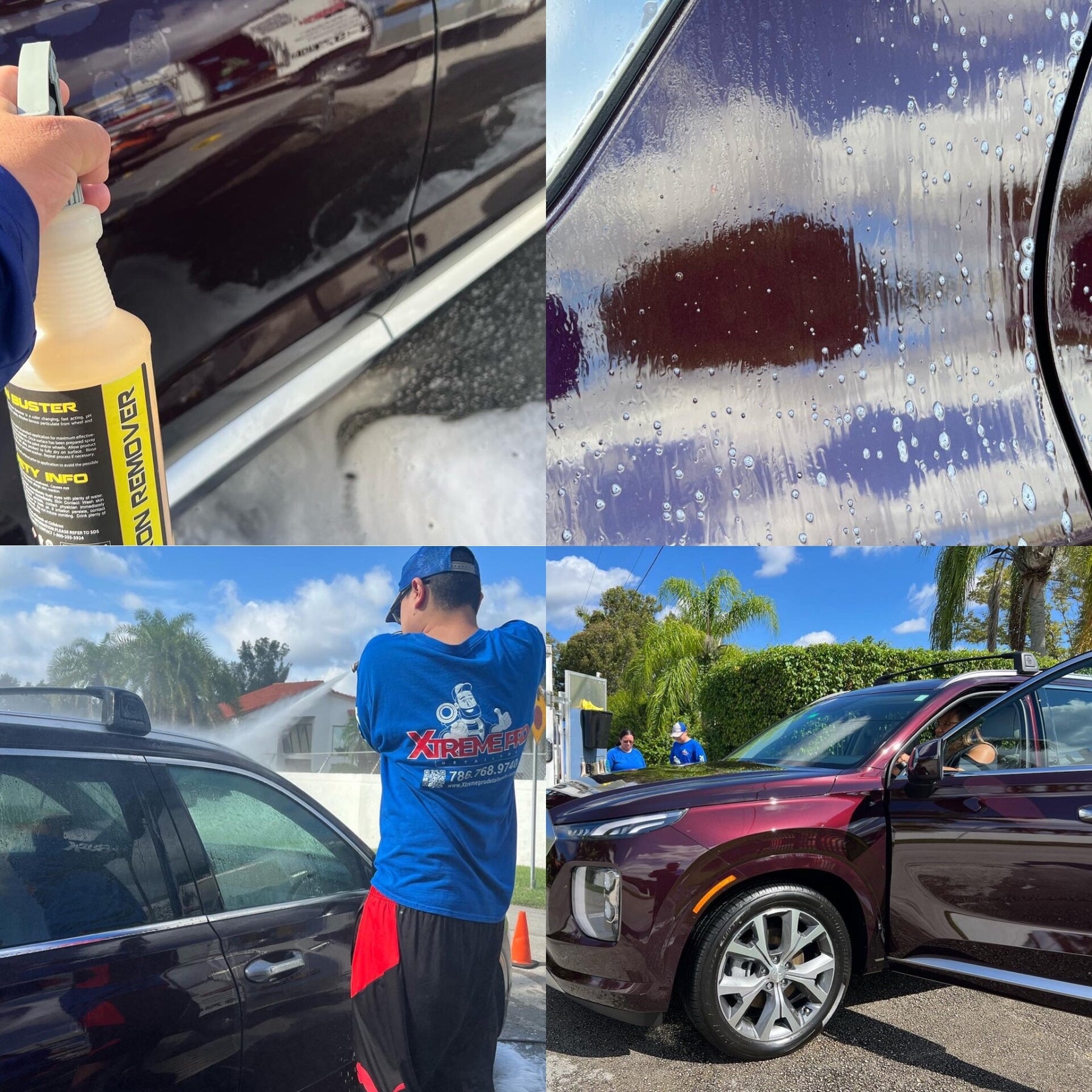 Xtreme Pro Detailers owner working on professional mobile detailing in Miami