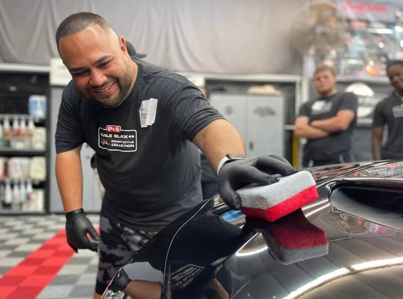 Xtreme Pro Detailers technician applying ceramic coating Miami”