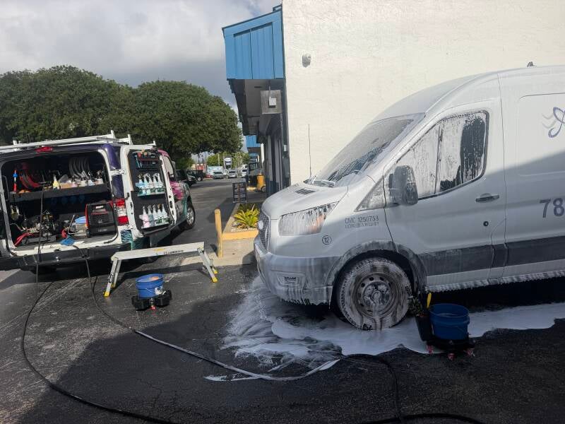     Xtreme Pro Detailers cleaning a work van exterior
