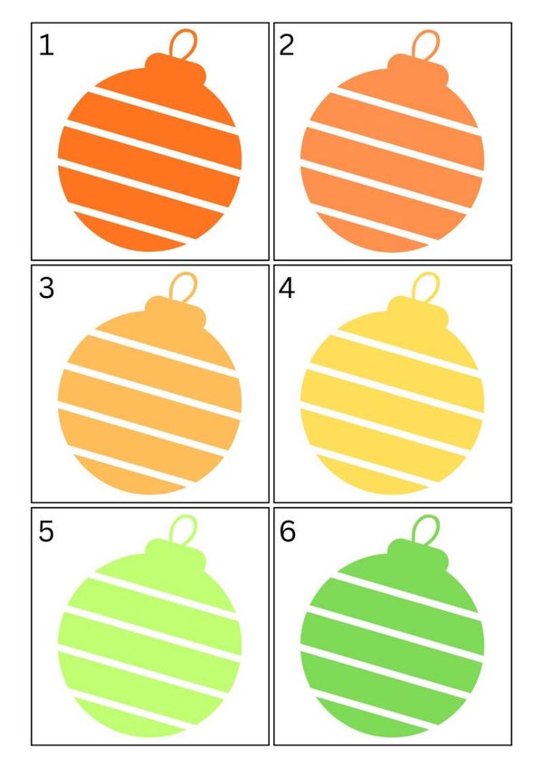 Zaklampdictee Kerstballen