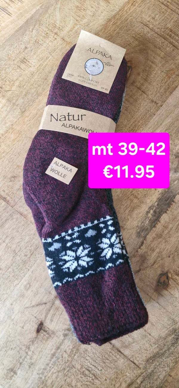 Warme sokken met alpacawol 39-42
