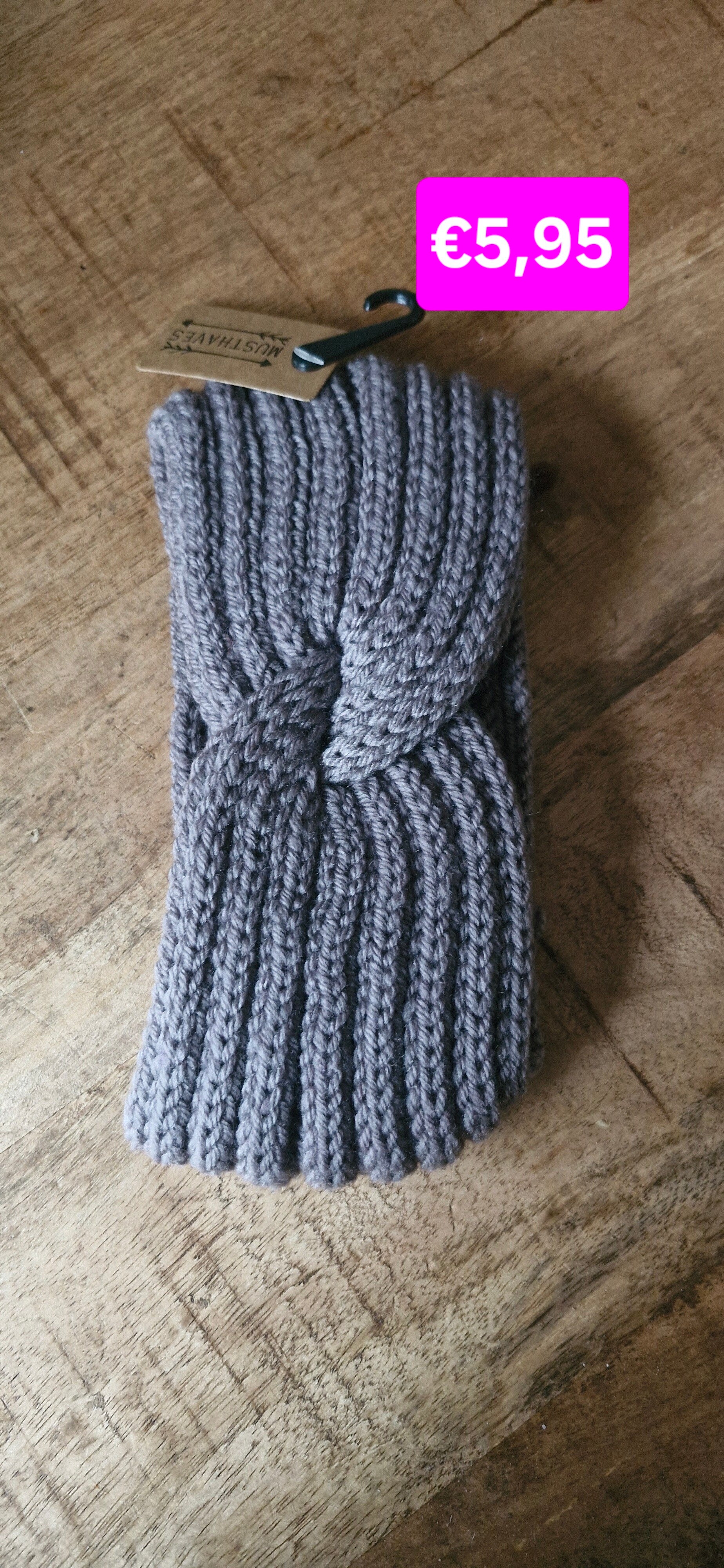 Hoofdband donkergrijs