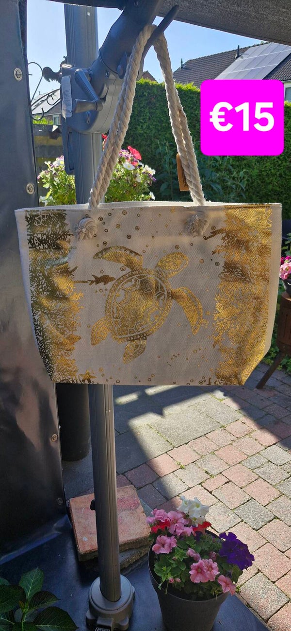 Shopper wit schildpad