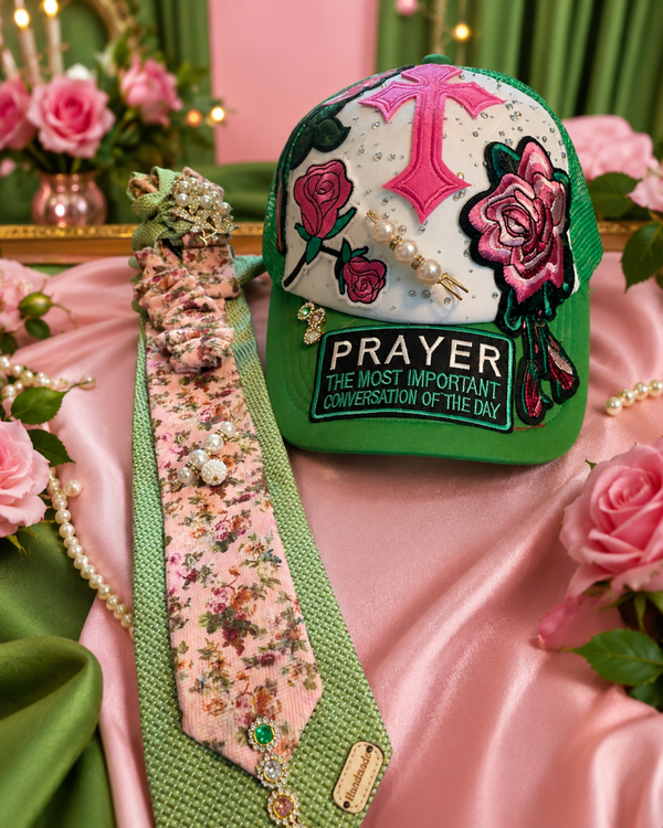 Faith based hat and tie combo