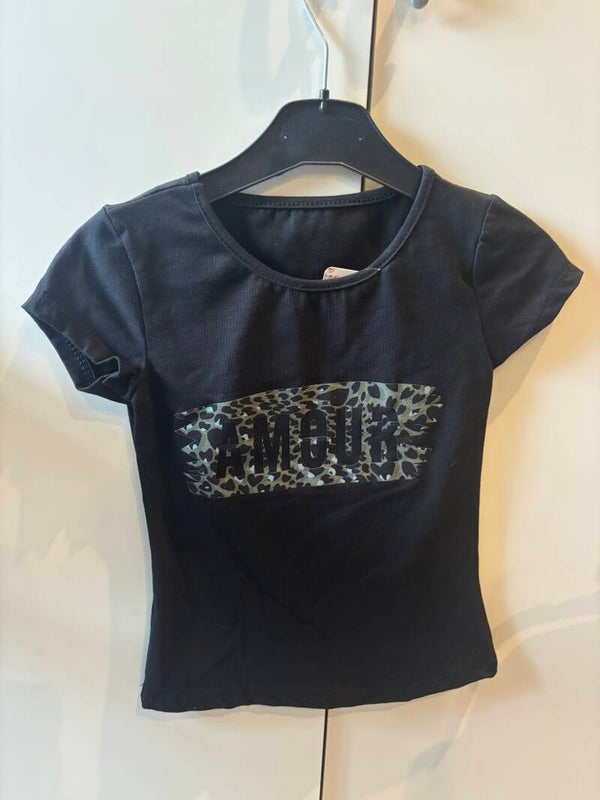T-shirt Amour zwart/groen