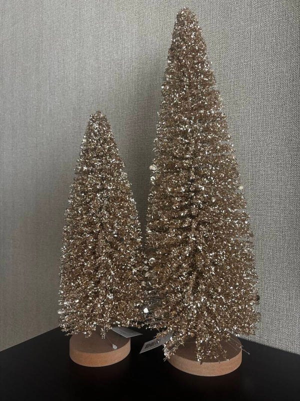 Geonna glitter kerstboompjes | Set van 2 | Countryfield