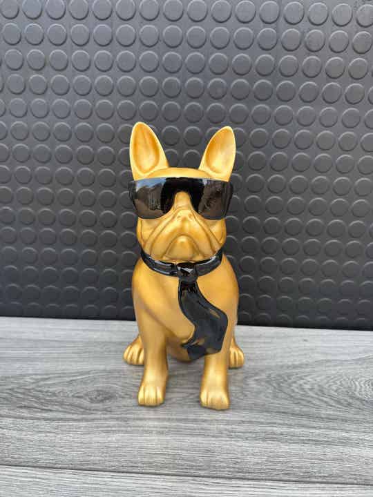 franse bulldog (bril) goud