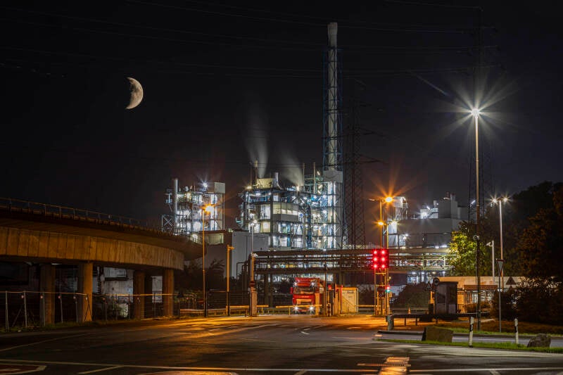 Nachtaufnahme von dem Fotoworkshop in Leverkusen