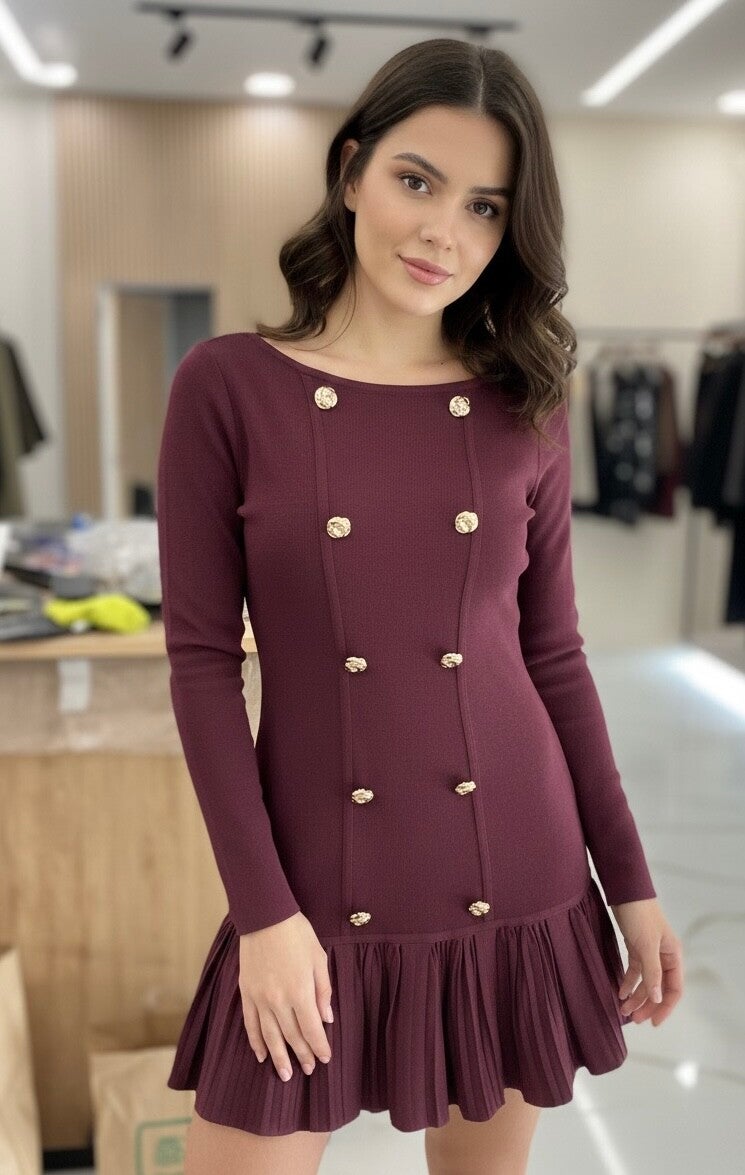 Vestido Aida Granate Talla única (M)