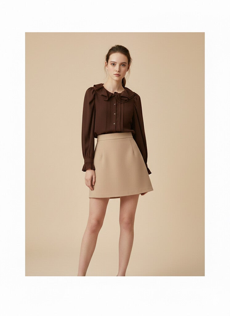 Camisa Cleo Marrón chocolate