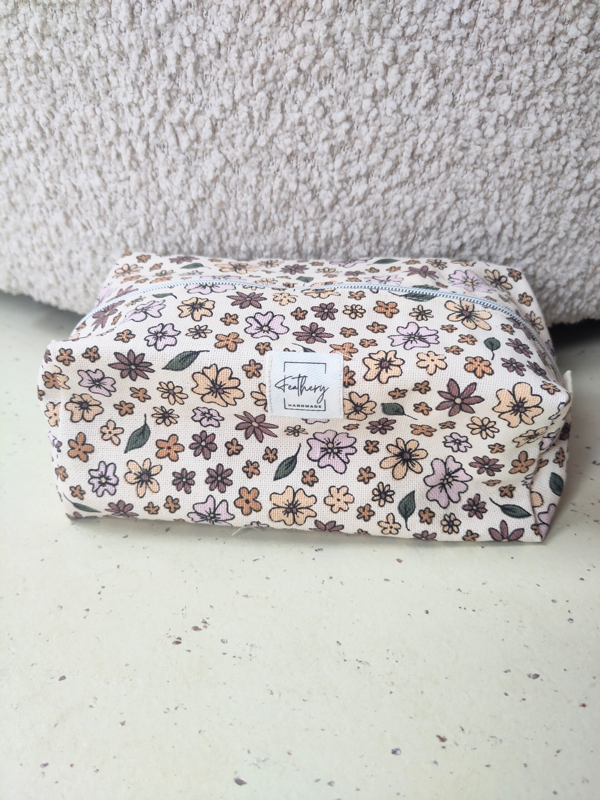 Etui box pouch - bloemetjes